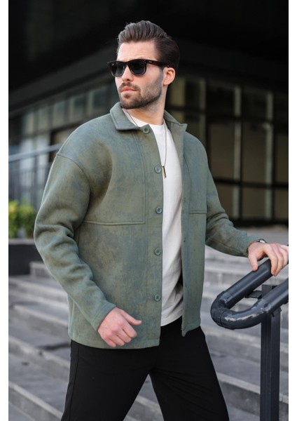 Haki Içi Polarlı Gömlek Ceket E6767 fırsatları