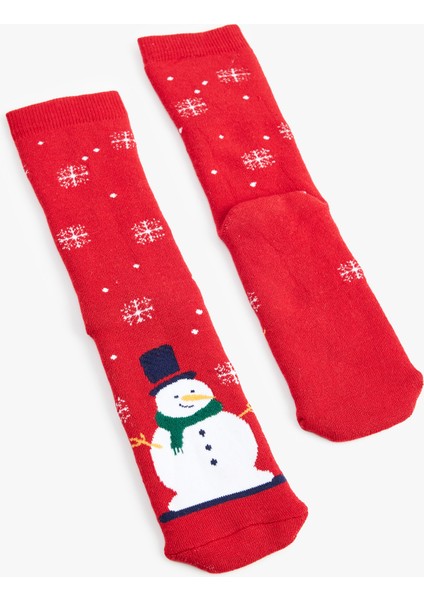 Yılbaşı Temalı Pamuklu Soket Havlu Çorap fiyatları