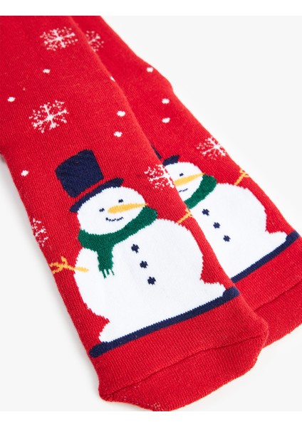 Yılbaşı Temalı Pamuklu Soket Havlu Çorap modelleri