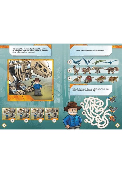 (R) Jurassic World (Tm): Alan Grant's Missions: Activity Book With Alan Grant Minifigure fiyatları