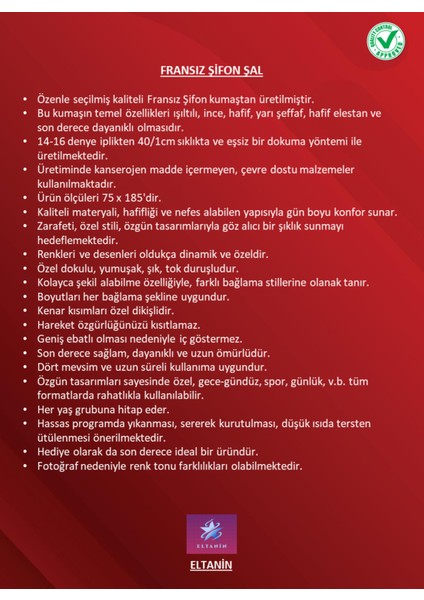 Lux Fransız Şifon Özel Seri Şal (Çiçek Desen, Premium, Orjinal, Yeni Koleksiyon, Yüksek Kalite, Tesettür Giyim)