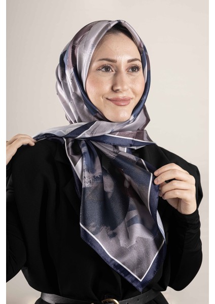 Dijital Kristal Desenli Eşarp 95x95 – Pastel Desen-2 modelleri