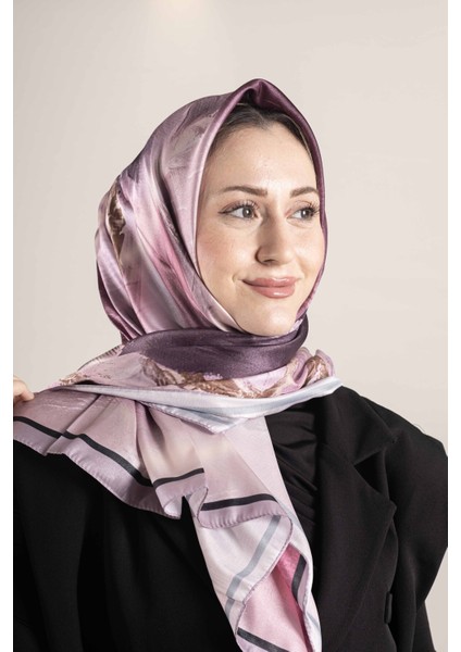 “Dijital Kristal Desenli Eşarp 95x95 – Pastel Desen-1