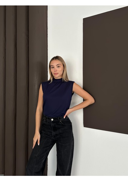 Kadın Sıfır Kol Boğazlı Body 2'li Set