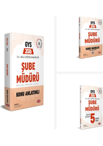 Data GYS Milli Eğitim Bakanlığı Şube Müdürü Konu + Soru + Deneme