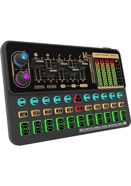 1 Adet Ses Kartı K500 Ses Efektleri Için Abs Mikrofon, Ses Değiştirme Ses Kartı, Telefon/bilgisayar Için