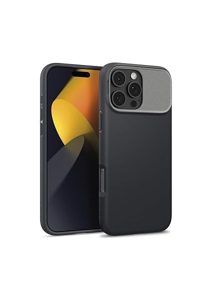 Caseology iPhone 16 Pro Max ile Uyumlu Silikon Magsafe Kılıf Nano Pop Mag Stand'lı Hava Kanalı Teknolojisi Askeri Sınıf Koruma Black Sesame Kaymaz Kapak - ACS08057 fırsatları
