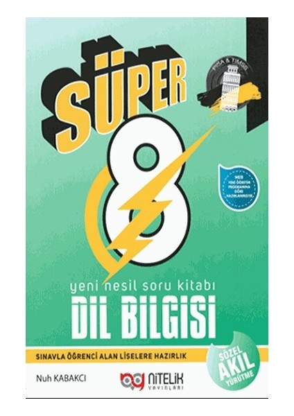 Süper 8. Sınıf Yeni Nesil Dil Bilgisi Soru Kitabı