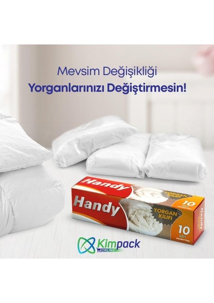 Vakumsuz Şeffaf Yorgan Yastık Battaniye Nevresim Kılıfı Poşeti Torbası - 10 Adetlik 1 Kutu fiyatları