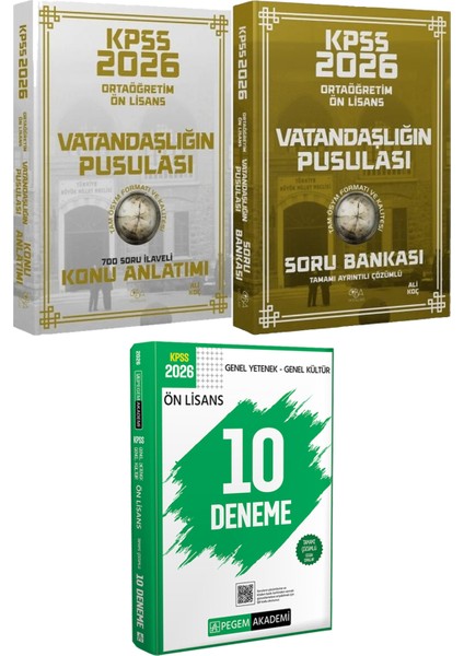 2026 Kpss Ortaöğretim Ön Lisans Vatandaşlığın Pusulası Konu ve Soru - 2026 Kpss Ön Lisans Çözümlü 10 Deneme