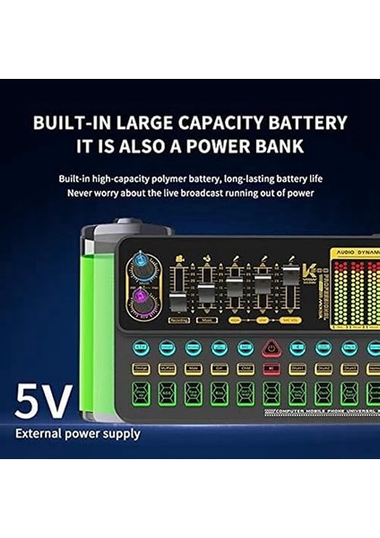 1 Adet Ses Kartı K500 Ses Efektleri Için Abs Mikrofon, Ses Değiştirme Ses Kartı, Telefon/bilgisayar Için modelleri