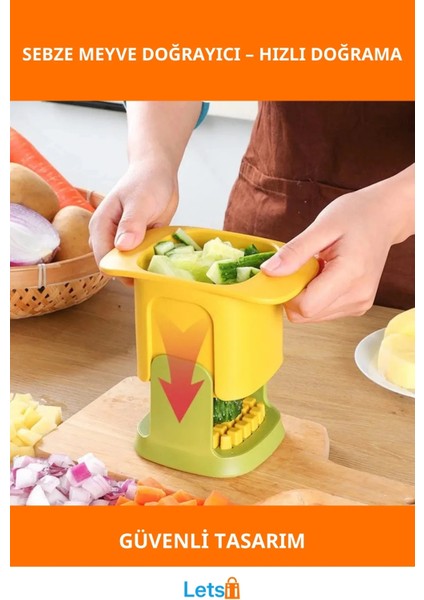 Çok Amaçlı Güvenli Sebze Meyve Doğrayıcı