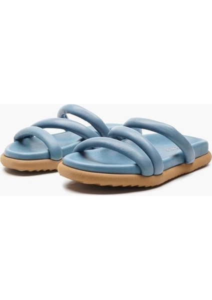 141745 Çapraz Bantlı Günlük Terlik Hakiki Deri Kot Mavi fiyatları