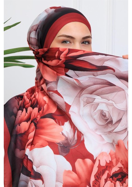 Floral Suluboya Desenli Dijital Soft Şal modelleri