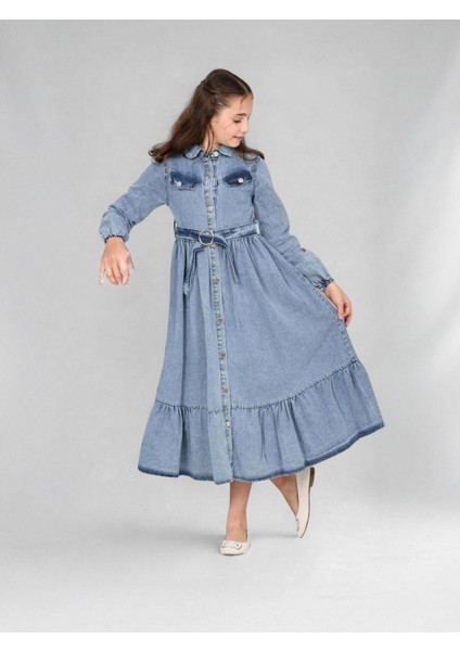 Kız Çocuk Kot Elbise