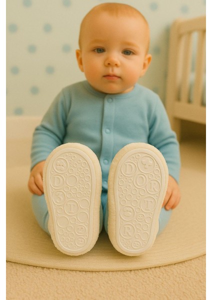 Bebek & Çocuk Kaydırmaz Eva Tabanlı Ev Botu / Panduf / Kışlık Peluş Bot / Erkek Baskı Desenli modelleri