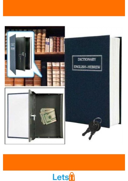 Gizli Kasa Kitap Görünümlü Dayanıklı Sözlük indirimleri