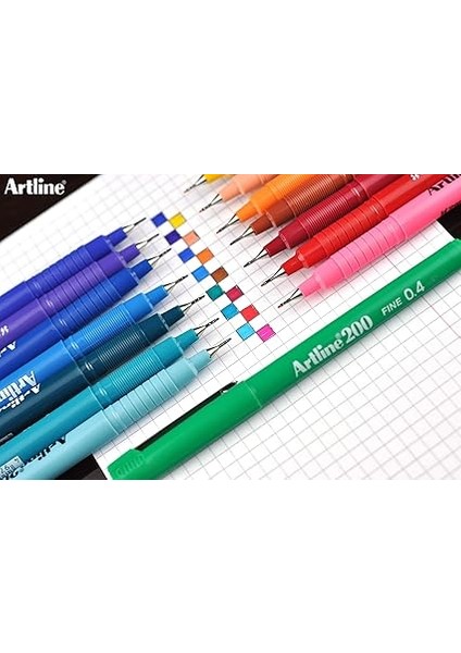 200N Fine Keçe Uçlu Yazı Kalemi Uç:0,4 Mm, Sarı indirimleri