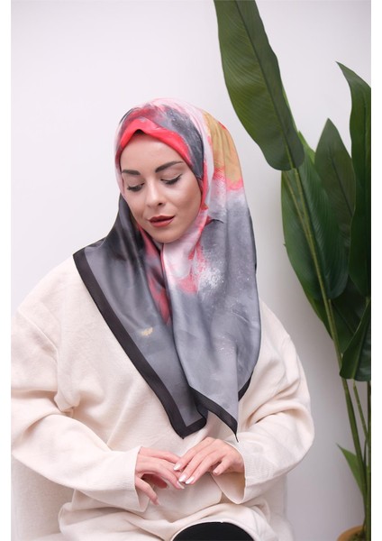 Renkli Karma Desen Dijital Soft Eşarp