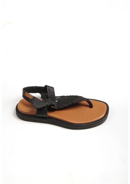 131300 Parmak Arası Günlük Sandalet Hakiki Deri Siyah fiyatları