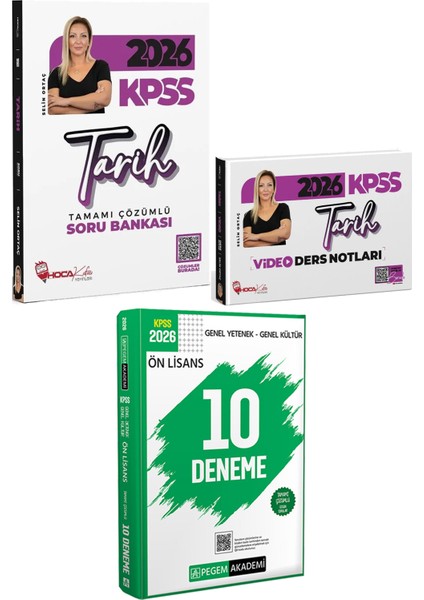 2026 Kpss Tarih Çözümlü Soru Bankası ve Video Ders Notları - 2026 Kpss Ön Lisans Çözümlü 10 Deneme