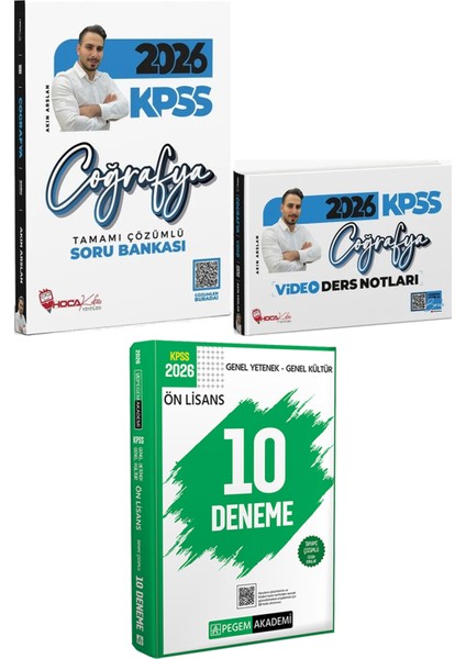 2026 Kpss Coğrafya Çözümlü Soru Bankası ve Video Ders Notları - 2026 Kpss Ön Lisans Çözümlü 10 Deneme