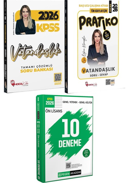 2026 Kpss Vatandaşlık Tamamı Çözümlü Soru Bankası Pratiko - 2026 Kpss Ön Lisans Çözümlü 10 Deneme