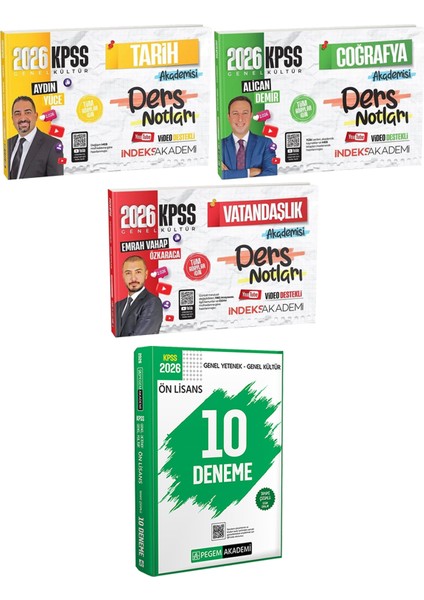 2026 Kpss Tarih Coğrafya Vatandaşlık Akademisi Ders Notları - 2026 Kpss Ön Lisans Çözümlü 10 Deneme