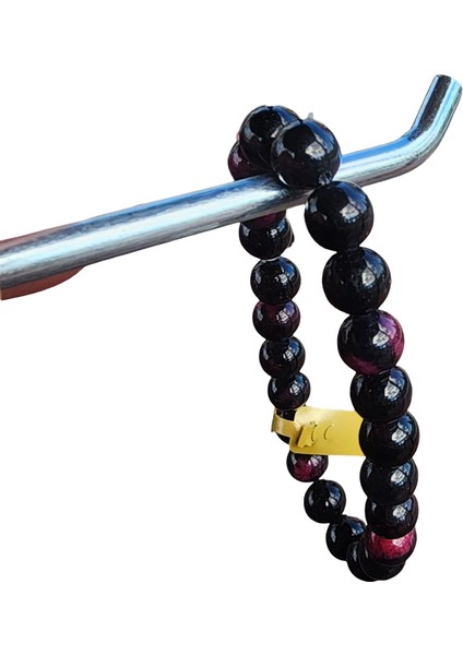 Siyah Bordo Renklerde Elastik Misina Üzerine Onix Doğal Taş Bileklik fiyatları
