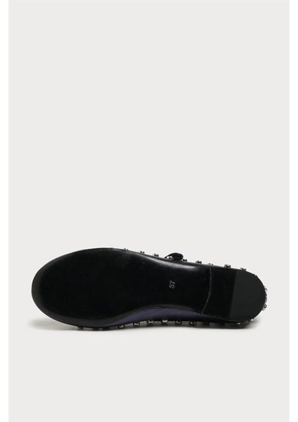 151228 Taş Detaylı Babet Hakiki Deri Lacivert fırsatları