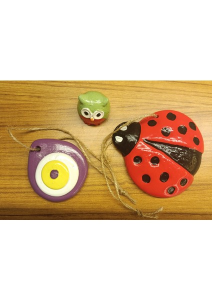 El Yapımı Uğur Böceği, Baykuş ve Nazar Boncuğu 3’lü Dekoratif Set – Şans, Bereket ve Koruma Temalı fiyatları