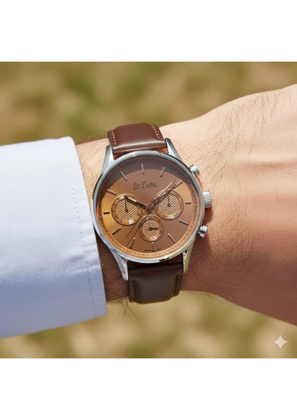 Erkek Kol Saati Gümüş Renk, Kahve Kadran - Şık Deri Kordon, 2 Yıl Garantili modelleri