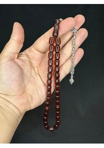 Toz Kehribar Tesbih Kahverengi Renkli Kapsül Kesim 10,5mmx8,5 T-587 fırsatları