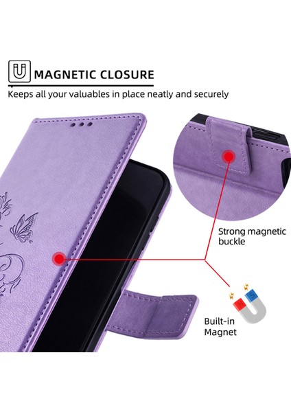 Oneplus 15 5g Çiçek Desenli Kelebek Cüzdan Telefon Kılıfı, Bilek Kayışı ve Manyetik Toka, 3 Kart Yuvası, Çiçek Desenli Telefon Kılıfı, Oneplus 15 5g Için (Yurt Dışından) fiyatları