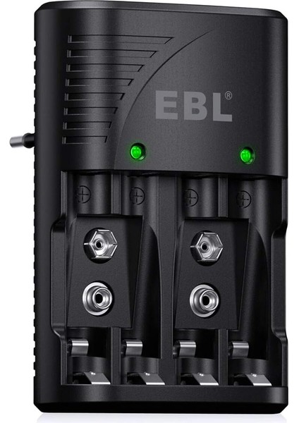 Nı-Mh Aa/aaa ve 9V Piller Için Hızlı Şarj Cihazı - 4 Yönlü LED Ekranlı Şarj Cihazı 6802