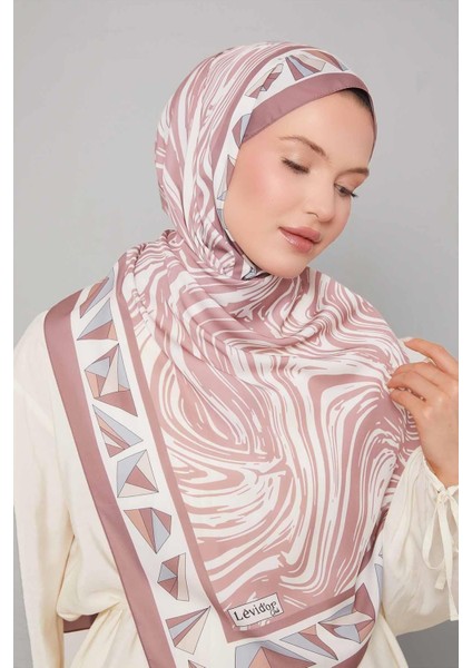 Gül Kurusu Zebra Desen Club Şal