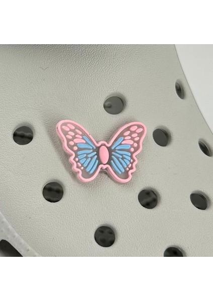 Terlik Süsü ve Aksesuarı , Çanta Süsü – Jibbitz 3D Büyük Boy Desenli Kelebek Figür Logo Aksesuar