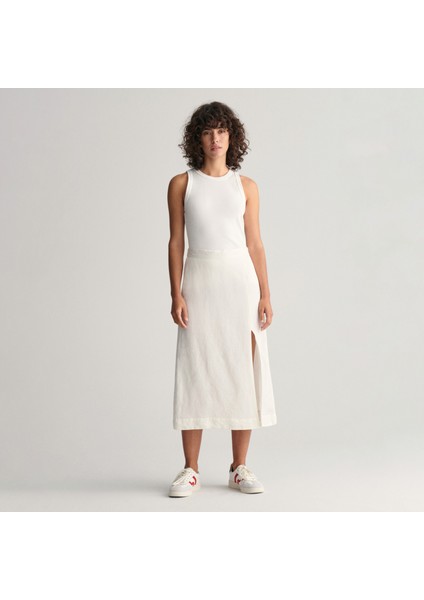 Kadın Krem Relaxed Fit Etek