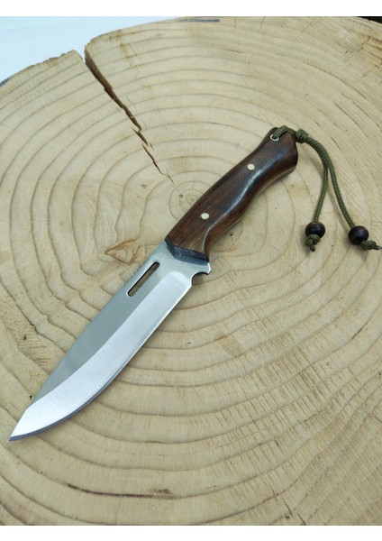 El Yapımı Kök Ceviz Kabzeli Paslanmaz Kamp Bıçağı Bushcraft Outdoor Dış Mekan Bıçağı fırsatları