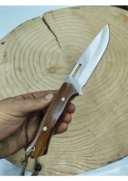 El Yapımı Kök Ceviz Kabzeli Paslanmaz Kamp Bıçağı Bushcraft Outdoor Dış Mekan Bıçağı indirimleri