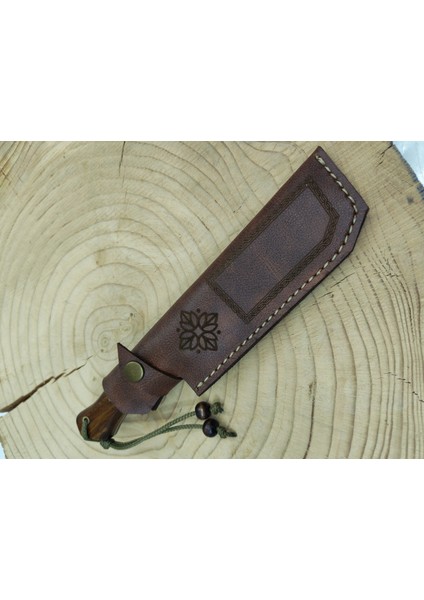 El Yapımı Kök Ceviz Kabzeli Paslanmaz Kamp Bıçağı Bushcraft Outdoor Dış Mekan Bıçağı