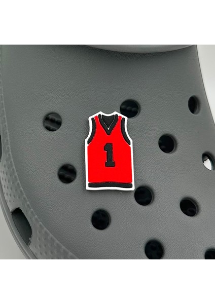 Terlik Süsü ve Aksesuarı , Çanta Süsü – Jibbitz 3D Basket Forması Figür Logo Aksesuar