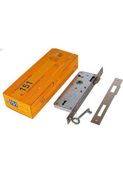 151 Serisi Iç Kapı Gömme Kilit 40MM Standart Seren Tek Anahtarlı Oda Wc Banyo Kilidi