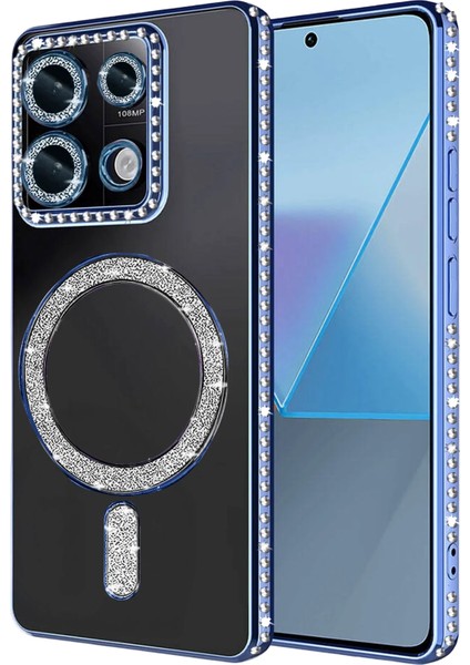 Yzlal Newface Xiaomi Redmi 13C Joke Simli Magneticsafe Kılıf - Mavi