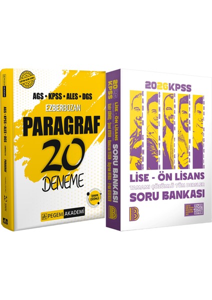2026 Kpss Lise Ön Lisans Tüm Dersler Soru - 2026 Kpss Ezberbozan Paragraf 20 Deneme