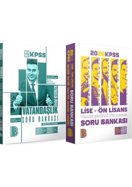 2026 Kpss Lise Ön Lisans Tüm Dersler Soru - 2026 Kpss Vatandaşlık Tamamı Çözümlü Soru Bankası