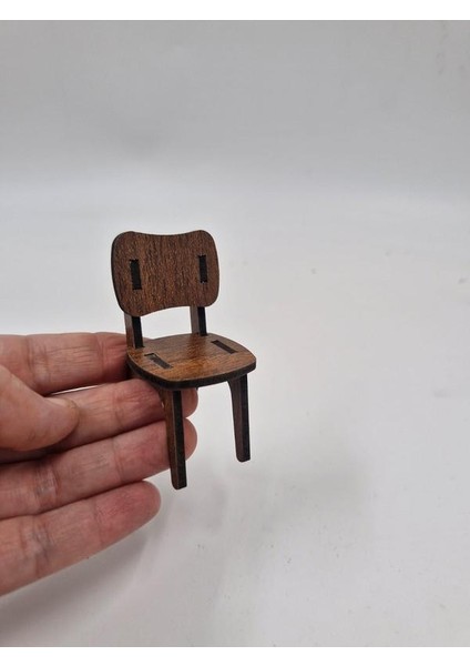 Ahşap Minyatür Oyuncak Dekoratif Sandalye 7 cm x 4 cm x 4 cm fiyatları