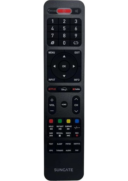LCD LED Kumanda Sungate Smart Mouse Disney Netflix Youtube Home Tuşlu