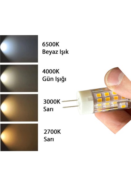 (1 Adet) Heka 5W (35W) 3000K (Sarı Işık) G4 Duylu Dim Edilebilir LED Kapsül Ampul fırsatları