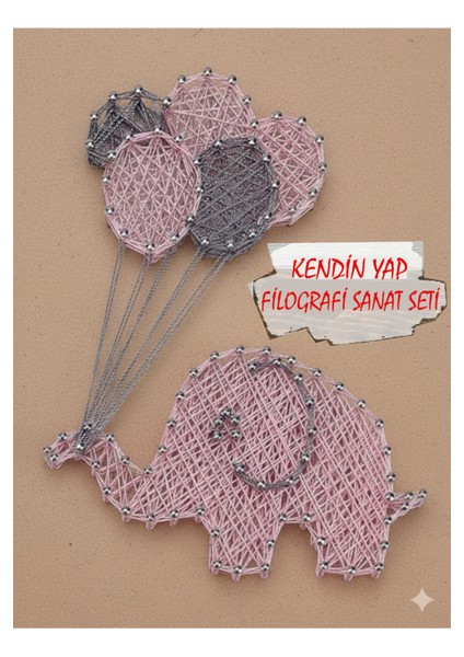 Ip Sanatı Dikkat Geliştirici El Becerisi Çocuk Montessori Eğitimi Filografi Hazır Set Fil fiyatları